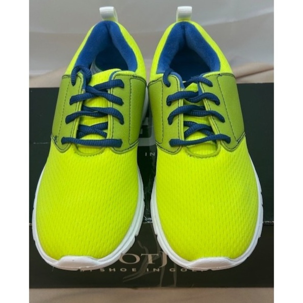 FootJoy Girls Junior Spikeless Golf Shoes Lime/Sapphire‎ NIB (48208) - Size 5M - Picture 3 of 13
